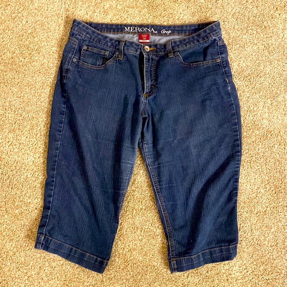 Jean Crop Léger Avec Poches Cargo Merona Taille 22W - Jamais Porté, Sans étiquettes